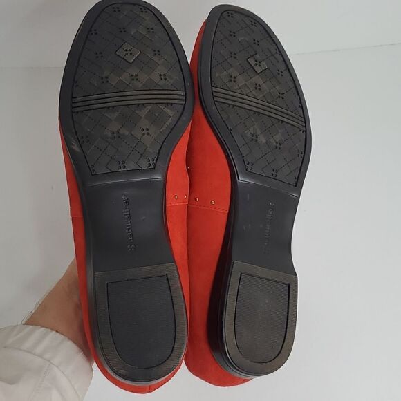 Naturalizer Joana Red Studded Leather Comfort Flats Size 9N - Picture 10 of 11